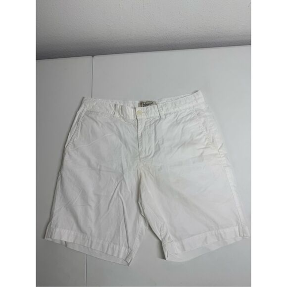 Original Penguin White Flat Front Slim Fit Cotton Shorts Men’s Size 30 See Notes - Picture 1 of 16